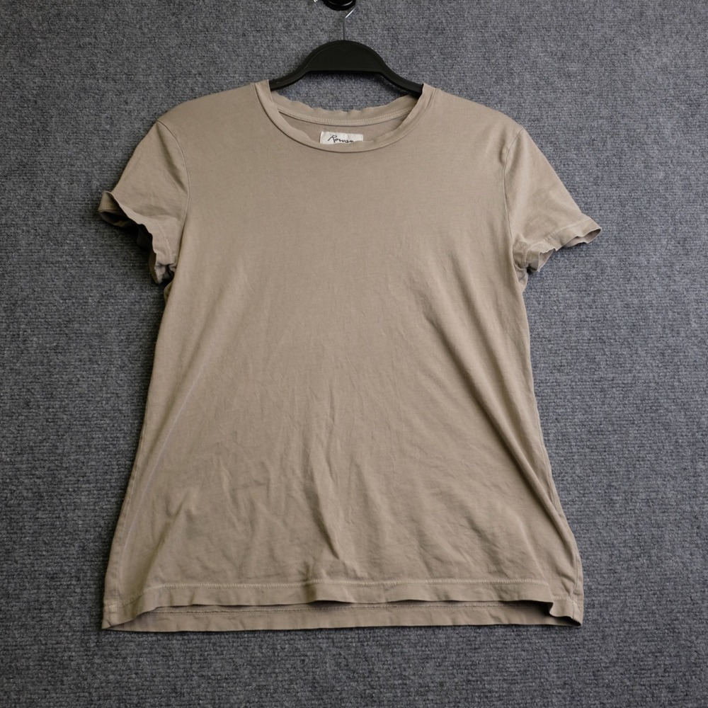 Rowan Tyler Classic T-Shirt Womens Small Tan Beige Short Sleeve Crew Neck USA